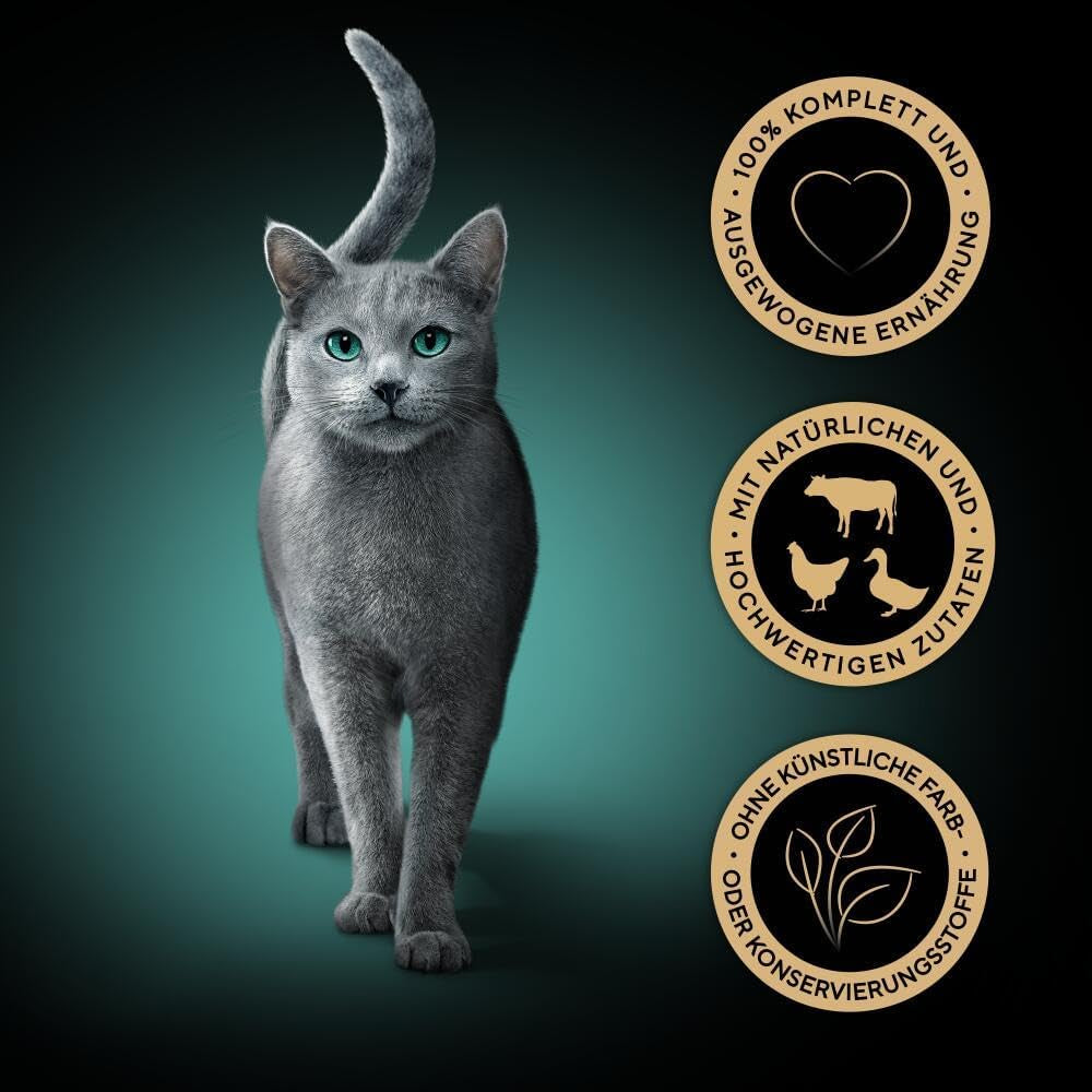 Sheba CATCARE Pouch Wet Fresh & FINE (Fleisch) Stücke in Soße für Erwachsene, 50 g, Multipack Standard