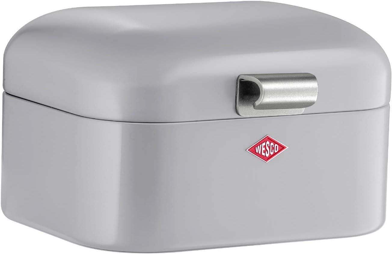 Wesco 235 001 Mini Grandy Brotkorb 17 x 18 x 12 cm (L/B/H) rosa, Edelstahl Frischhalteboxen Naty Shop Kühles Grau