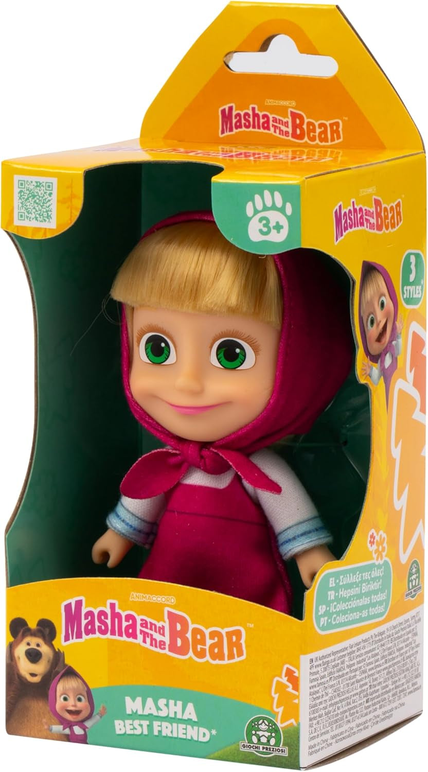 Mascha und Michka-Puppe, 12 cm, zum Sammeln, Sommer-Outfit, Modell, Spielzeug für Kinder ab 3 Jahren, MHA001