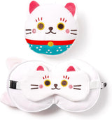 Relaxeazzz Masken-Reisekissen – Maneki Neko Lucky Cat Charm Reisekissen Naty Shop Standardtitel