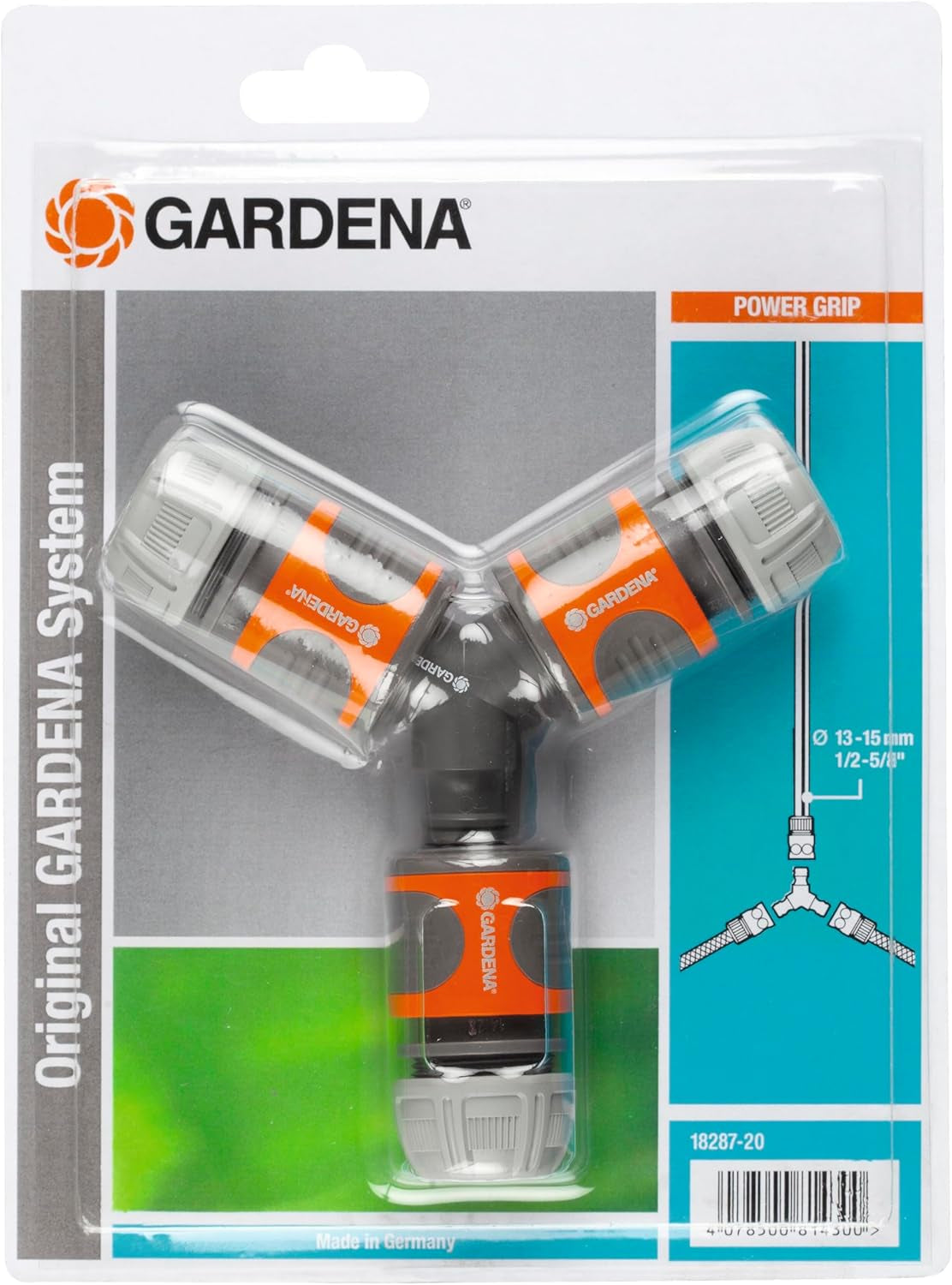 Gardena Kupplungsset: Schlauchkupplung für 13 mm (1/2 Zoll) und 15 mm (5/8 Zoll) Verlängerung, auch bei hohem Wasserdruck, einfache Montage (18283-20)