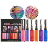 Sofortige Haarfarbe, 6 Farben, temporäre Haar-Mascara für Mädchen und Frauen, waschbare Haarkreide, Regenbogen-Haar-Mascara, Haarfarbe für Karneval, Halloween, Cosplay, Party, Geburtstag (A), Naty Shop Haarfarbe A, 90 ml (1 Packung)