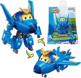 Super Wings 5" Transforming Characters 2er-Pack Transforming Supercharged Jett + Tino Transformer Spielzeug für Jungen und Mädchen ab 3 Jahren Rote Actionfiguren Naty Shop Jerome