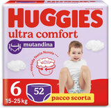 Huggies Ultra Comfort Windelhosen, Größe 6 (15-25 kg), 52 Windeln Naty Shop
