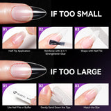 Gelike Ec Short Almond Nails – Weiche Nägel mit vollständiger Abdeckung, vorpolierte künstliche Nägel für Nagelverlängerungen, Nagelstudio zu Hause, DIY-Salon, 120 Stück, 12 Größen