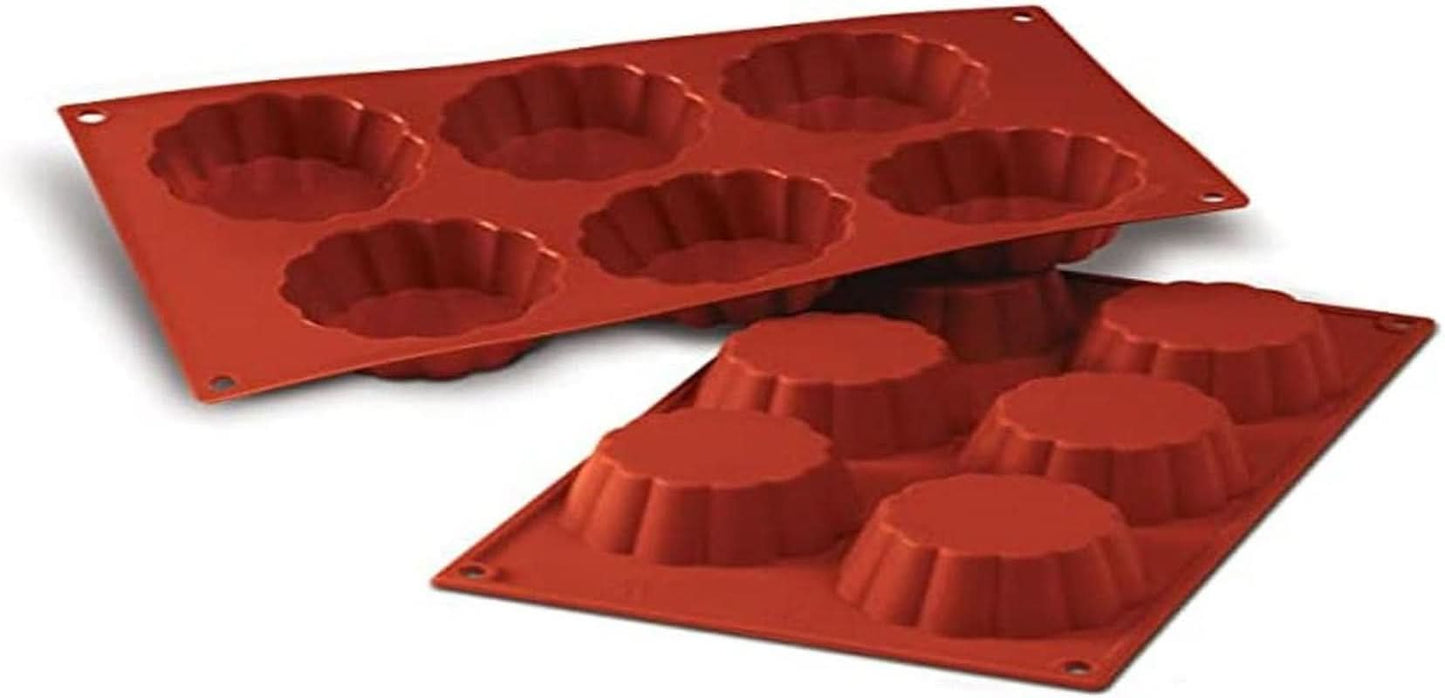 Silikomart Backform, 20.035.00.0060 SF 035, „SF 035 Briochette Cannellata“ Kitchen Naty Shop Putin Deep