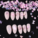 100 Stück Schleifen-Nagel-Charms, Y2K, 3D-Harz, Kamelienblume, Nagel-Charms, Kawaii-Strasssteine, Nagelkunst-Dekorationen, Muster, DIY-Bastelzubehör (Rosa)
