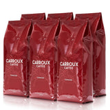 CARROUX Espresso, Bohnen ganze (6x 500 g). Für Siebträger u. Kaffee-Vollautomaten. Frisch geröstete Kaffeebohnen der Privat-Rösterei aus Hamburg
