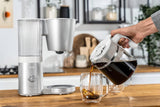 ZWILLING ENFINIGY Filter-Espressomaschine mit 1,5 l Glaskaraffe, Espressomaschine mit Edelstahlboiler, Blooming-Funktion und Smart-Entkalkung, Kunststoff, Silber