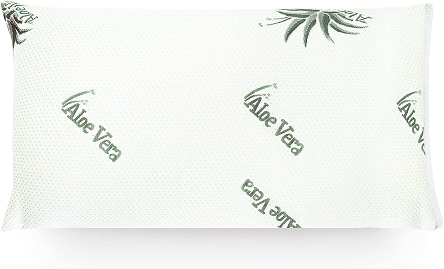 Mister Sandman Ergonomisches Kissen 40 x 80, Nackenkissen mit Aloe Vera-Kissenbezug, Visco-Kissen, perfekt für Bauchschläfer, Rückenschläfer und Seitenschläfer, Memory-Schaum-Kissen, orthopädische Halskissen, Naty Shop Aloe Vera-Bezug