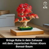 LEGO Botanicals Japanischer Rotahorn – Bonsai-Baum – Kunstpflanzen-Set mit roten und orangefarbenen Blättern, plus Schale – Heimdekoration – Geschenkidee für Erwachsene – 10348 Bausets Besuchen Sie den LEGO-Store