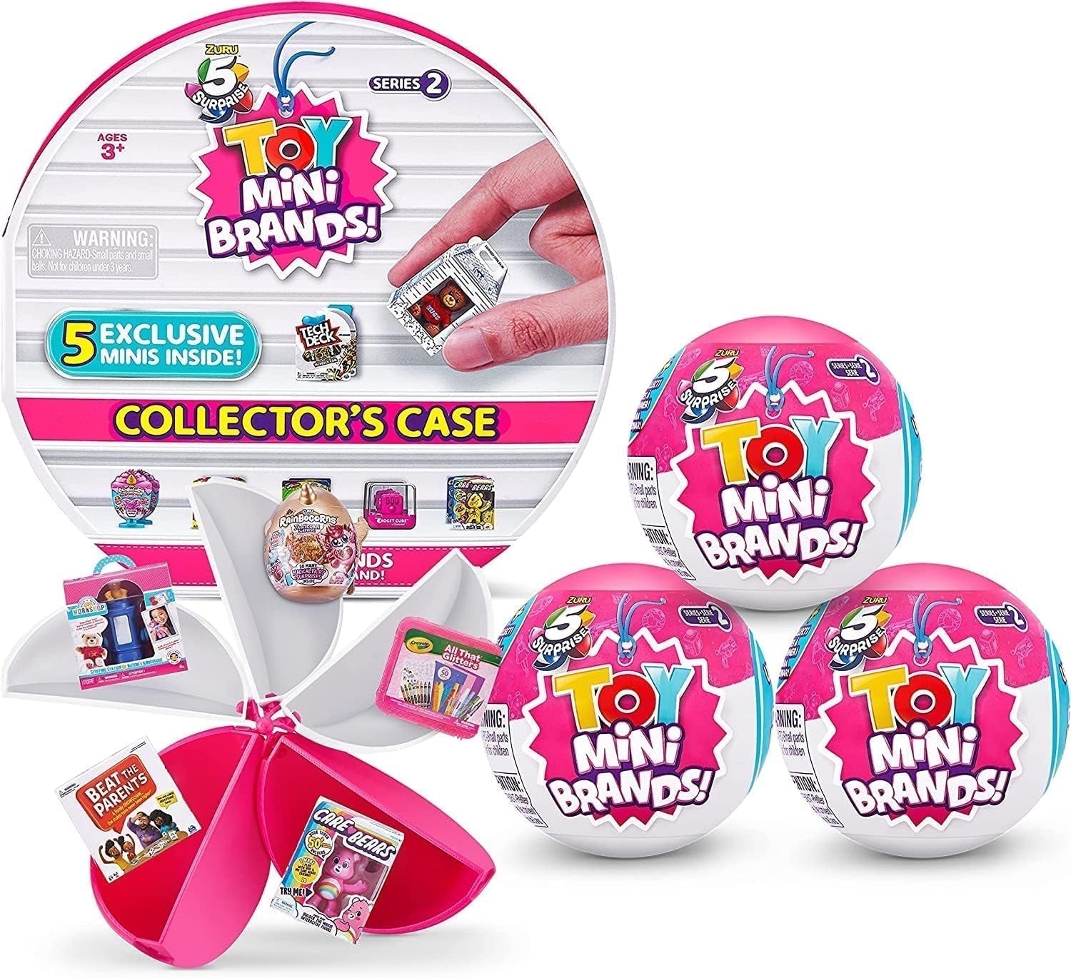 5 Surprise Toy Mini Brands Series 2 Collection Folder und 3 Surprise Capsules von ZURU Actionfiguren Naty Shop Series 2