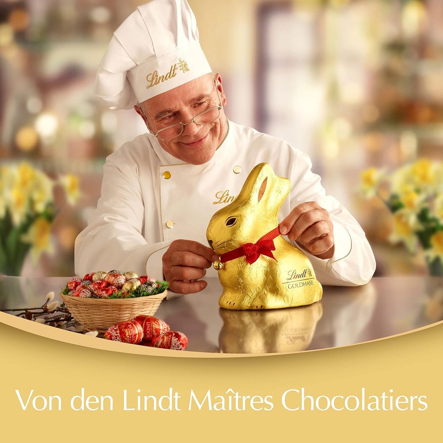 LINDOR-Eier mit Lindt-Schokolade | 4 Kartons à 450 g | LINDOR-Eier mit zartschmelzender Vollmilchschokolade, weißer, dunkler und Haselnussfüllung | Osterschokolade | Geschenk aus Schokolade | Ostereier | Schokoladeneier