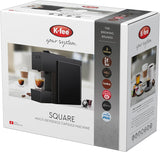 Espressomaschine mit K-FEE SQUARE Kapseln für Kaffee, Tee und Kakao | Kompakter Espresso | Schnelles Aufheizen | 0,8 l Wassertank | 19 Takte | Klavierschwarz