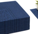 50 Servietten „ROYAL Collection“ 1/4 Falz 40 cm x 40 cm dunkelblau „Ornaments“