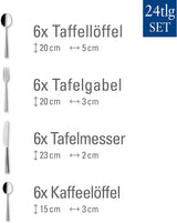 Villeroy & Boch Blacksmith Besteckset für bis zu 6 Personen, 24-teilig, Edelstahl