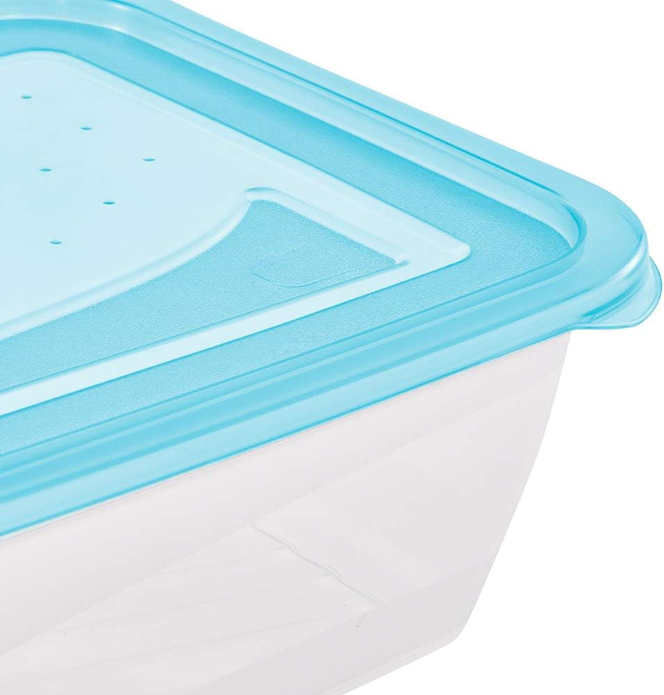 Kekeeper 3er-Set Frischhaltedosen, 3 x 1,25 l, 20,5 x 15,5 x 6,5 cm, Fredo Fresh, transparent blau Frischhaltedosen Naty Shop