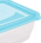 Kekeeper 3er-Set Frischhaltedosen, 3 x 1,25 l, 20,5 x 15,5 x 6,5 cm, Fredo Fresh, transparent blau Frischhaltedosen Naty Shop