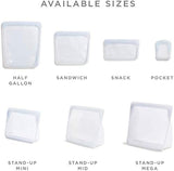 Stasher Bag, wiederverwendbar, Premium-Silikon-Lebensmittelbeutel, Sandwich-Beutel, transparent, langlebig, ofenspülmaschinenfest, gefriergeeignet, umweltfreundlich, auslaufsicher, 828 ml, Aufbewahrungsboxen für Lebensmittel, Naty Shop