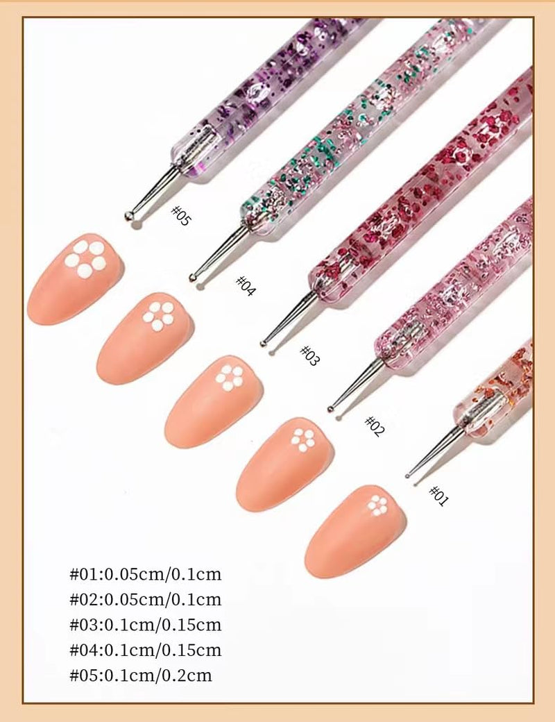 Nail Art Pinsel Set, 20 Stück Nageldesign Malerei Pinsel, Professionelle Nail Art Design Pinsel, Nail Fine Liner Pinsel, Pink
