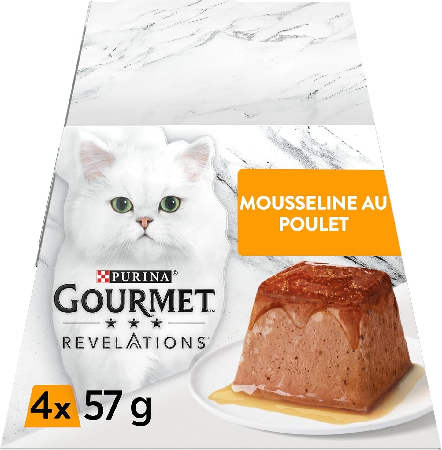 Offenbarungen Musselin mit Hühnchen und Sauce | Mahlzeiten für ausgewachsene Katzen | 4 x 57g