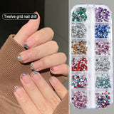 2000 Stück Bunte Strasssteine ​​​​Nägel Glitzersteine ​​​​Nail Charms Nailart Edelsteine ​​​​Nagel Steine ​​​​Glitzer Steine ​​​​Nagel Charms Nägel Zubehör Kristalle Diamant Nageldesign Strass Nail Art Rhinestones Nail Gems