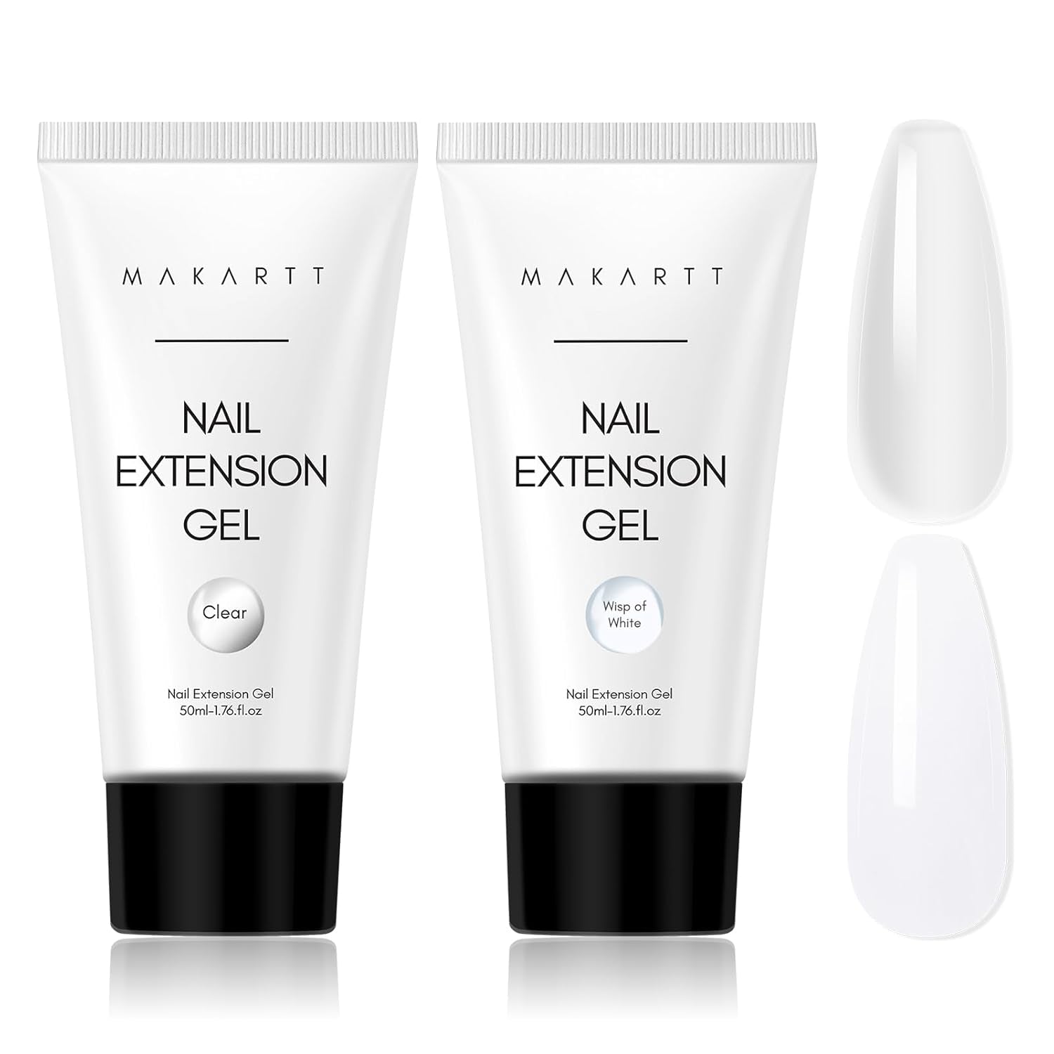 Makartt Poly Nail Extension Gel - 50 ML Extension Builder Acryl Poly Nägel Aufbaugel Extender Gel Für Gelnägel Für Nagelverlängerung, Nagelstärkung, Nail Art Dekoration (Transparent)