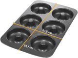 Birkmann, Easy Baking, Donutblech, Backform Für 6 Donuts, Mit Hochwertiger Antihaftbeschichtung, Ø 9 Cm, Mit Rezept, 881631 Formen und Bleche zum Backen Naty Shop