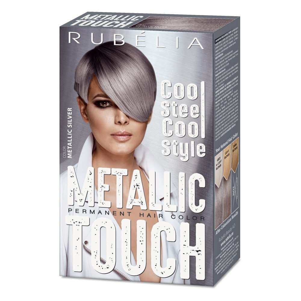 Metallic Touch Permanente Haarfarbe – Metallic-Silber, 1 Packung – 115 ml Naty Shop Haarfarbe Standardtitel