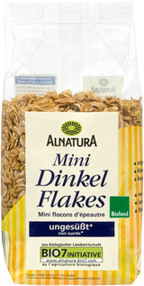Mini-Dinkelflocken – Bio-Qualität – ungesüßt, knackig – Frühstück, 175 g