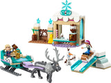 LEGO Ç€ Disney Frozen Annas Schlittenabenteuer, Konstruktionsspielzeug und Fantasy-Spielset, Schokoladenständer mit Anna-, Kristoff-, Olaf- und Sven-Minipuppen, Prinzessinnenspielzeug für Mädchen ab 4 Jahren 43256 Bausets Besuchen Sie den LEGO-Store
