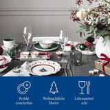 Villeroy & Boch - Toy's Delight Soßenset, 4-teilig, Servierplatte mit Schalen, weihnachtliches Soßenschalen-Set, Spielzeug-Tischdekoration, Serviertablett, Schüsseln, Weihnachtsgeschirr, Premium-Porzellan
