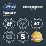 Silentnight Hotel Collection Steppdecke für Doppelbetten, 13,5 TOG, weiß, Mikrofaser, weiß, Einzelbett 135 x 200 cm Steppdecken und Steppdecken Naty Shop