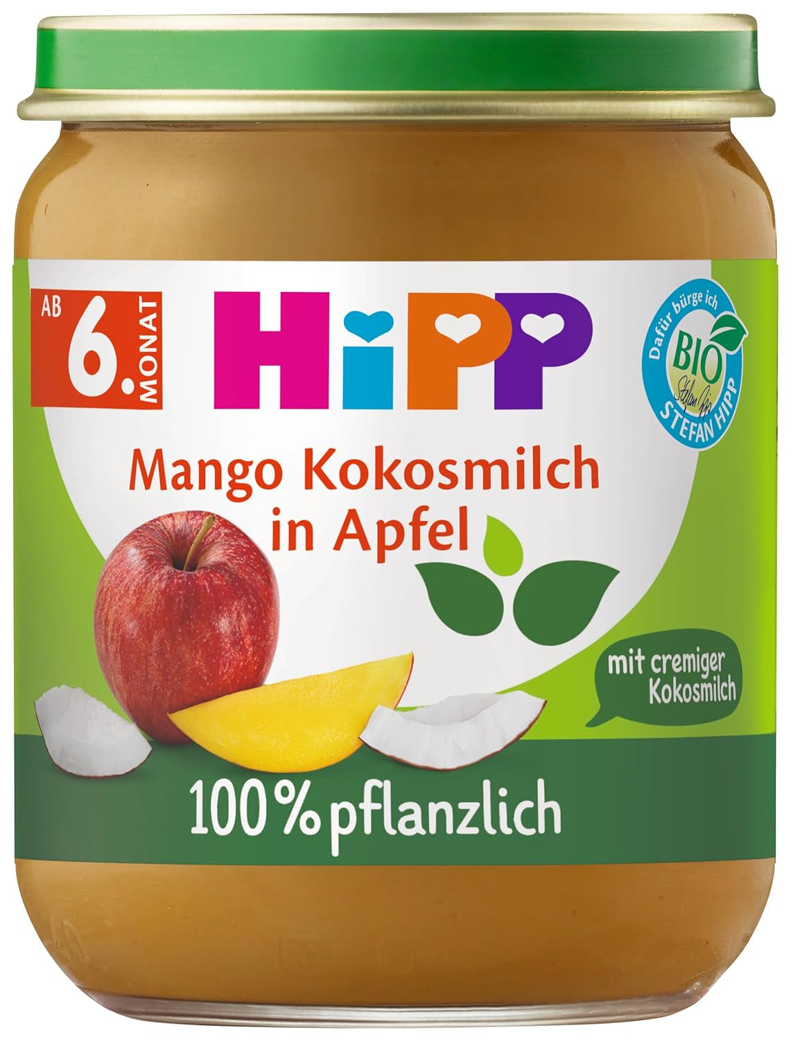 HiPP Bio Mango Apfel Kokosmilch 6er Pack (6 x 160g)