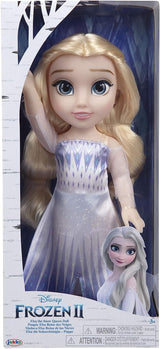 Disney Frozen 2 ELSA, die Schneekönigin-Puppe – 35 cm große, bewegliche Puppe im ikonischen Modekleid und langen, wallenden Haaren für zusätzlichen Spielspaß, für Mädchen ab 3 Jahren, 214894 Naty Shop Dolls