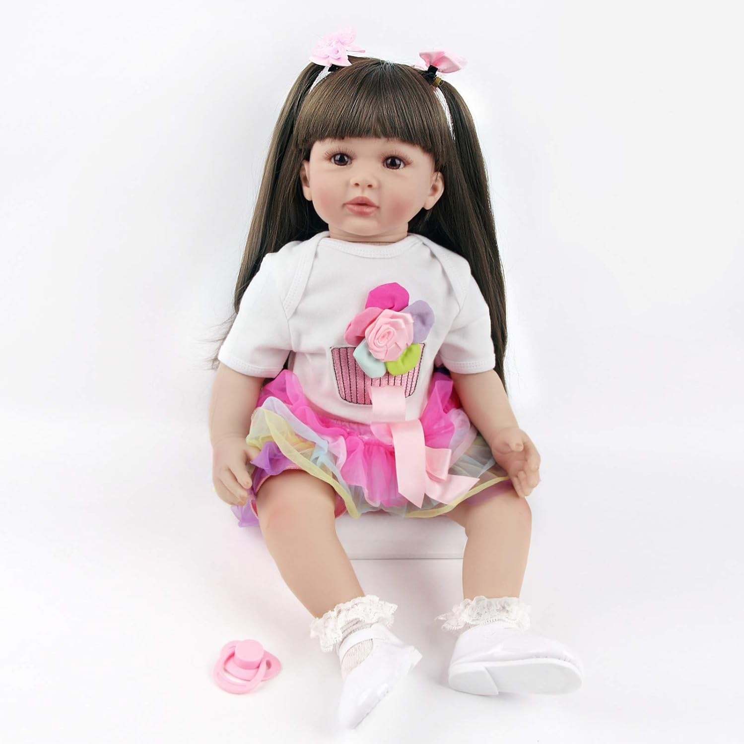 ZIYIUI 24-Zoll-Reborn-Babypuppen, lebensechte Puppen mit weichem Körper, 60 cm handgefertigte Reborn-Babypuppen, Weihnachtsgeschenke