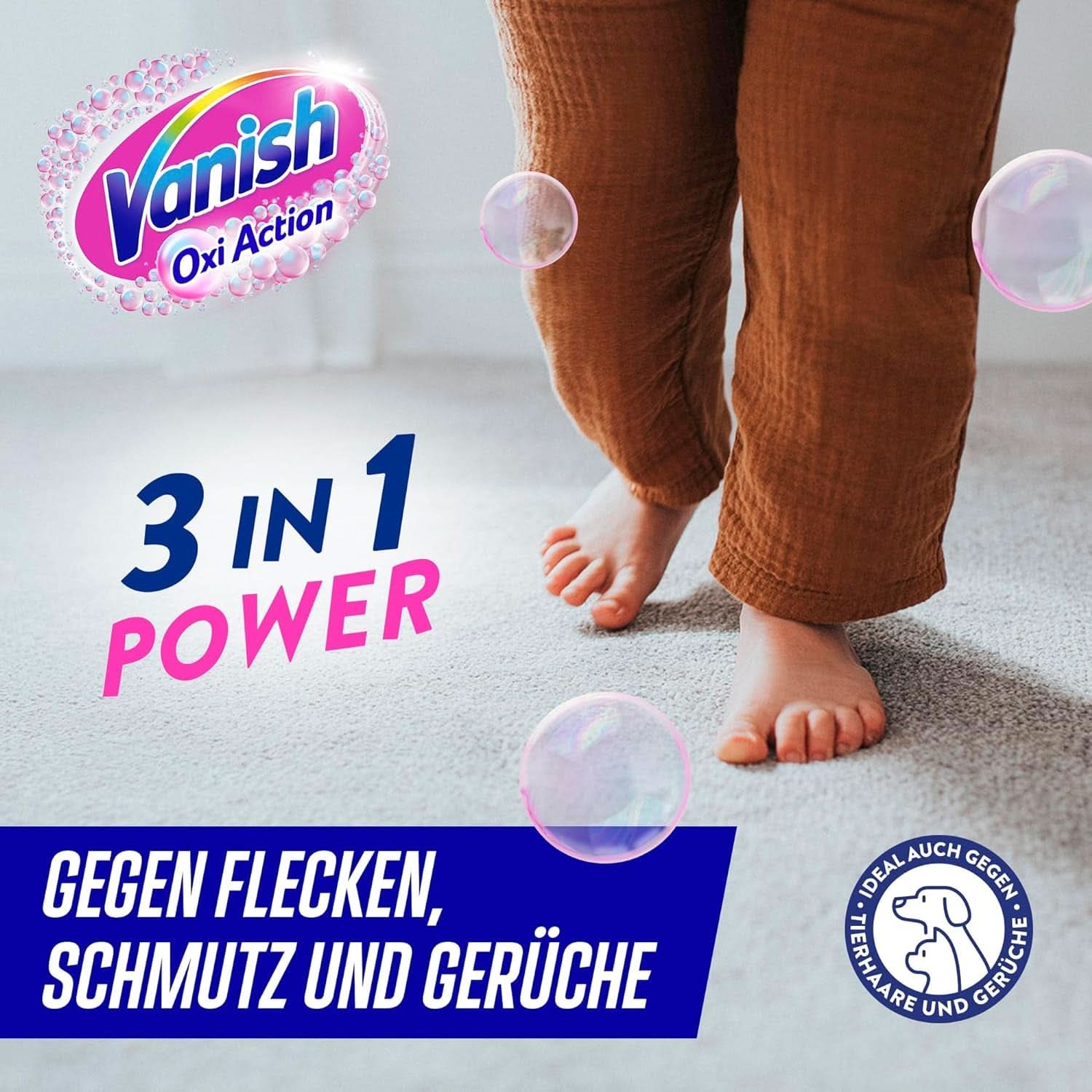Vanish Oxi Action Multi – Textil-Fleckenentferner-Spray – 660 ml – Textilwaschmittel für Teppiche und Polster – gegen Schmutz und Uringeruch Naty Shop