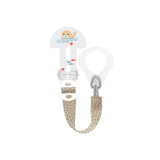 MOM Clip it! & Cover Schnullerband mit Saugerschutz, Längenverstellbarer Schnullerhalter mit abnehmbarem Ring, Geeignet für Schnuller, Beißringe und Spielzeug, Hase