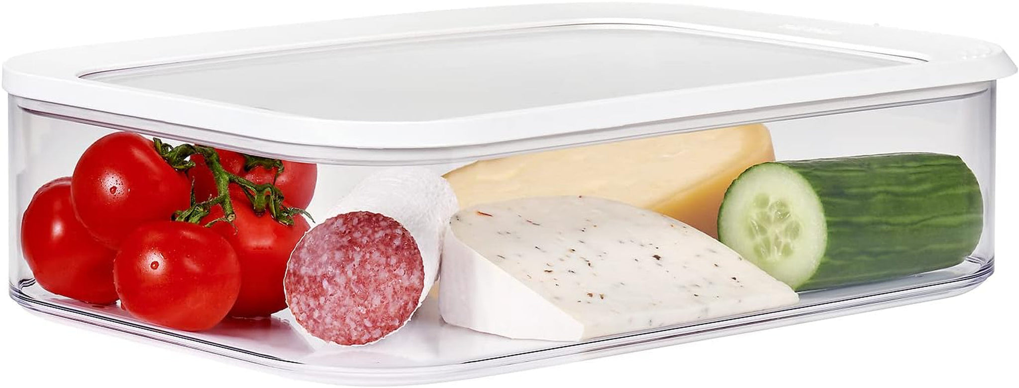 Mepal – Modula XXL Kühlschrank-Aufbewahrungsbox – Lebensmittelbehälter mit Deckel – Küchen-Organizer und Kunststoff-Aufbewahrungsbox – stapelbarer und auslaufsicherer Kühlschrank-Organizer – 4800 ml – Weiß Naty Shop Lebensmittel-Aufbewahrungsboxen Standardtitel