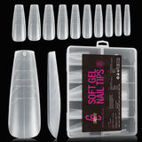 504 Stück Ballerina Medium Gel-Nageltypen: Gel-Nagelspitzen, PMMA-Kunstnägel, Nagelverlängerungen, künstliche Nägel, 12 Größen