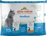 Almo Nature Functional – Sterilisiert – Nassfutter für ausgewachsene und ältere Katzen, sterilisiert oder weniger aktiv – mit Kabeljau und Huhn – Fettarm, feuchtigkeitsspendend – 70 g (6er-Pack)
