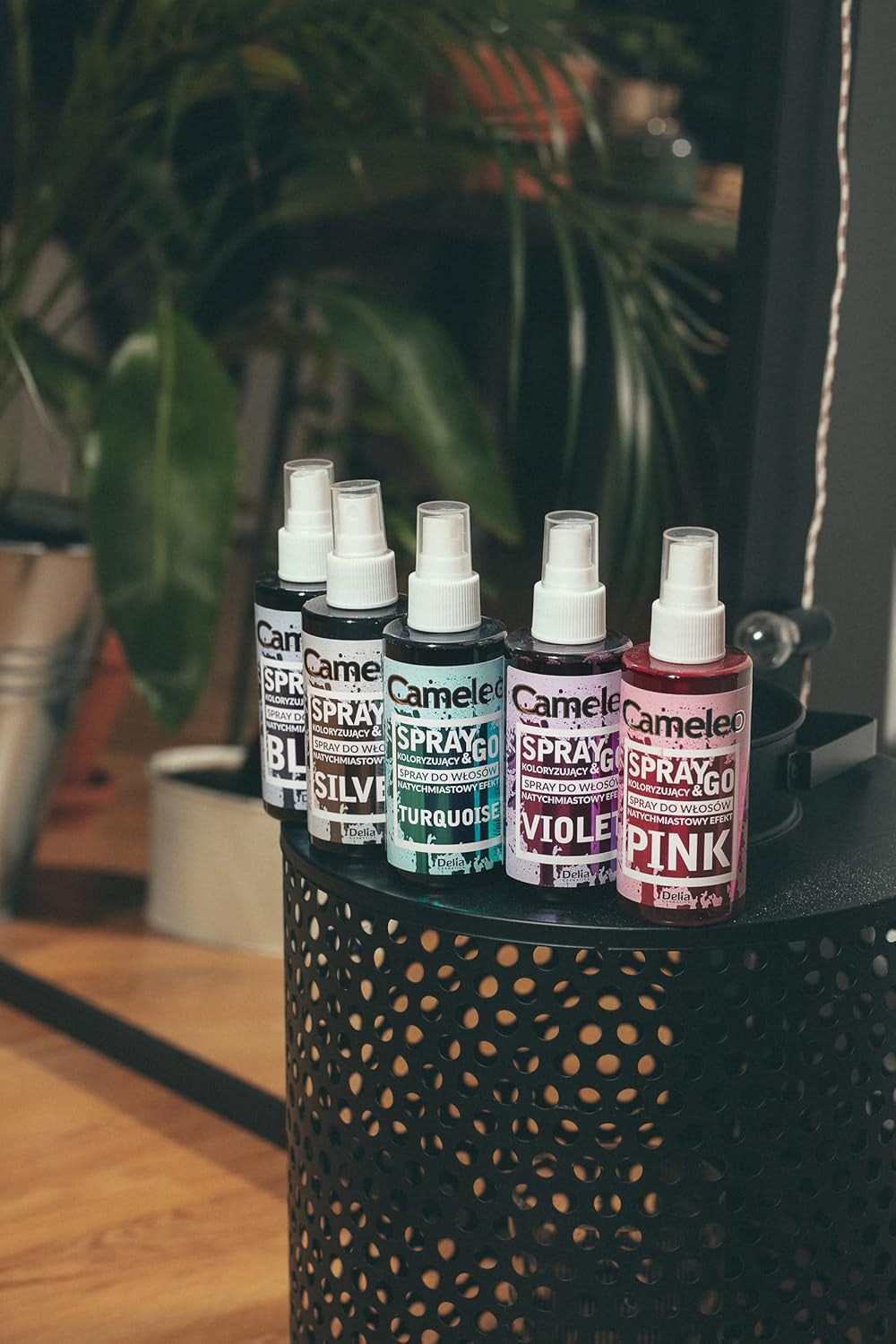Cameleo - Spray & Go - Haarfärbespray - Lila - für blondes, platinblondes und graues Haar - einfach aufsprühen und loslegen - semipermanent - sofortiges Ergebnis - Karnevalshaarfärbespray - 150 ml Haarfärbemittel Naty Shop