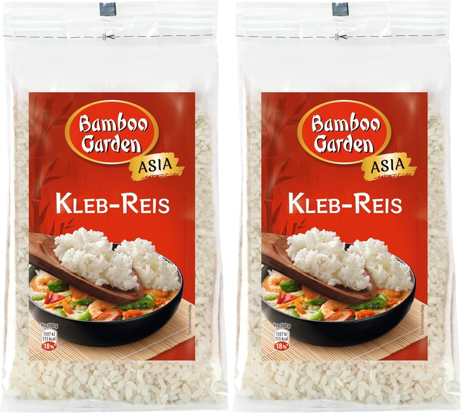 Bamboo Garden – Klebreis, 500 g pro Beutel