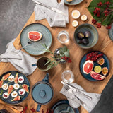 Villeroy & Boch Crafted Denim Frühstücksset, 6-teilig, für 2 Personen, blau