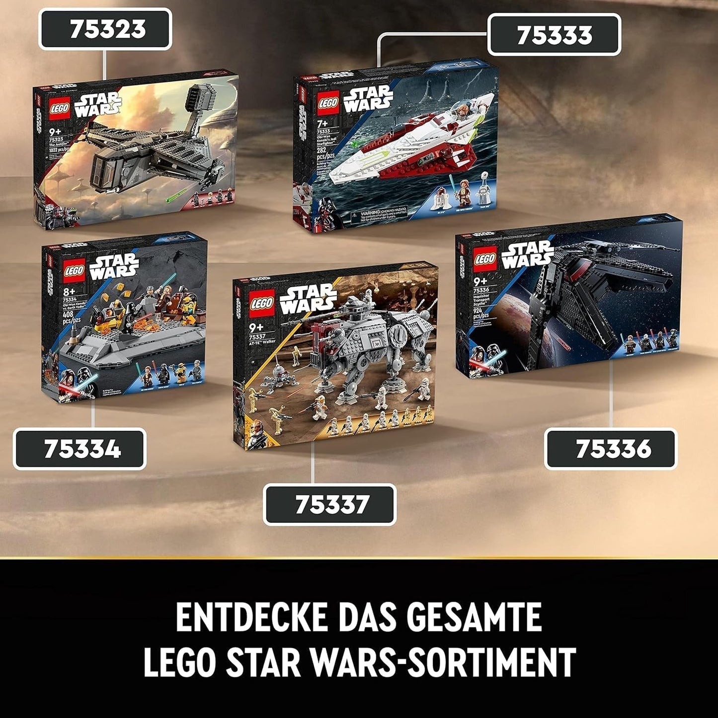 LEGO Star Wars At-Te Walker Mobiles Spielzeugmodell-Minifigurenset mit 3 Clone Troopers, Battle Droids und Dwarf Spider Droid 75337 Building Sets Besuchen Sie den LEGO-Store