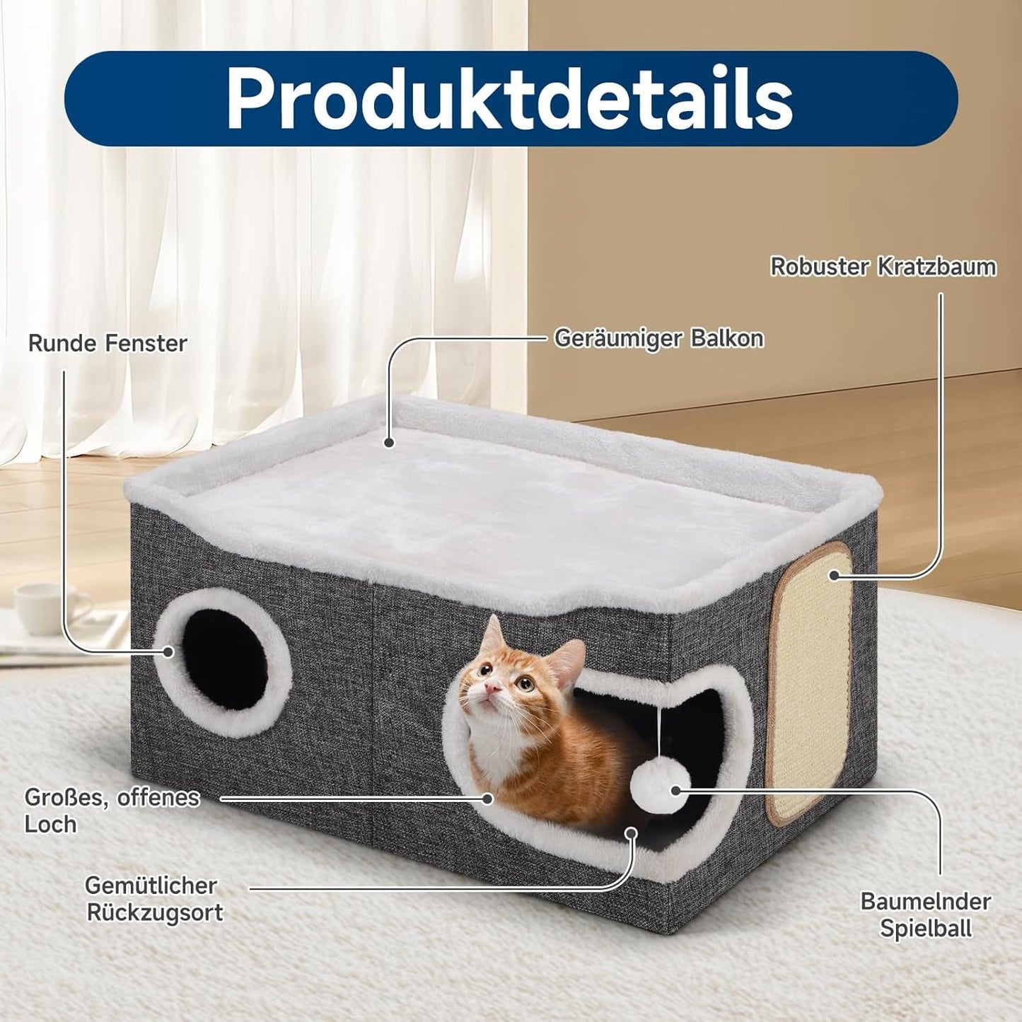 Decken und Möbel, Haustiere, Höhlen und Häuser, Katzen, Betten für Katzen, Katzenbetten, Matratzen