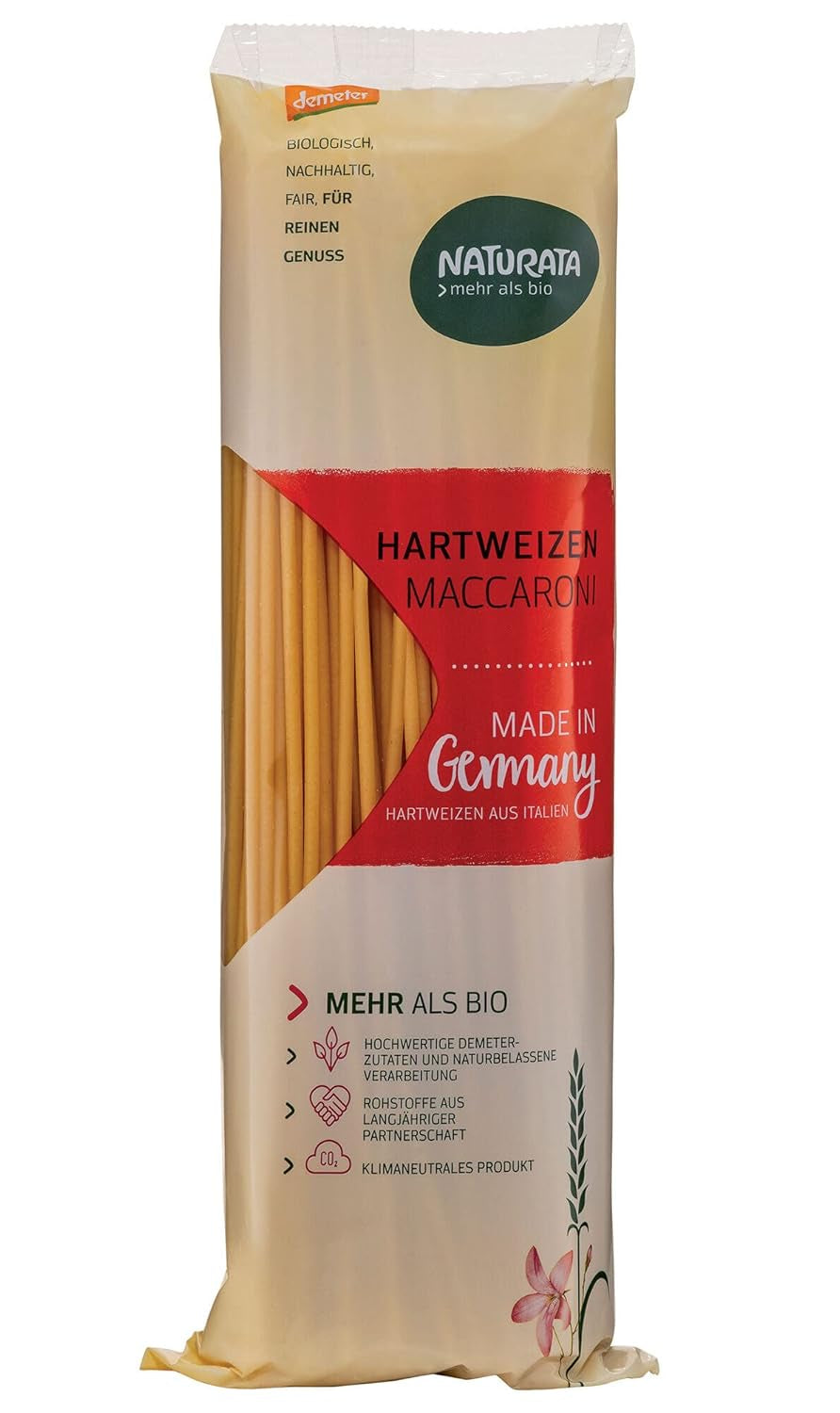 Lange Hartweizenmakkaroni 500 g - Demeter -