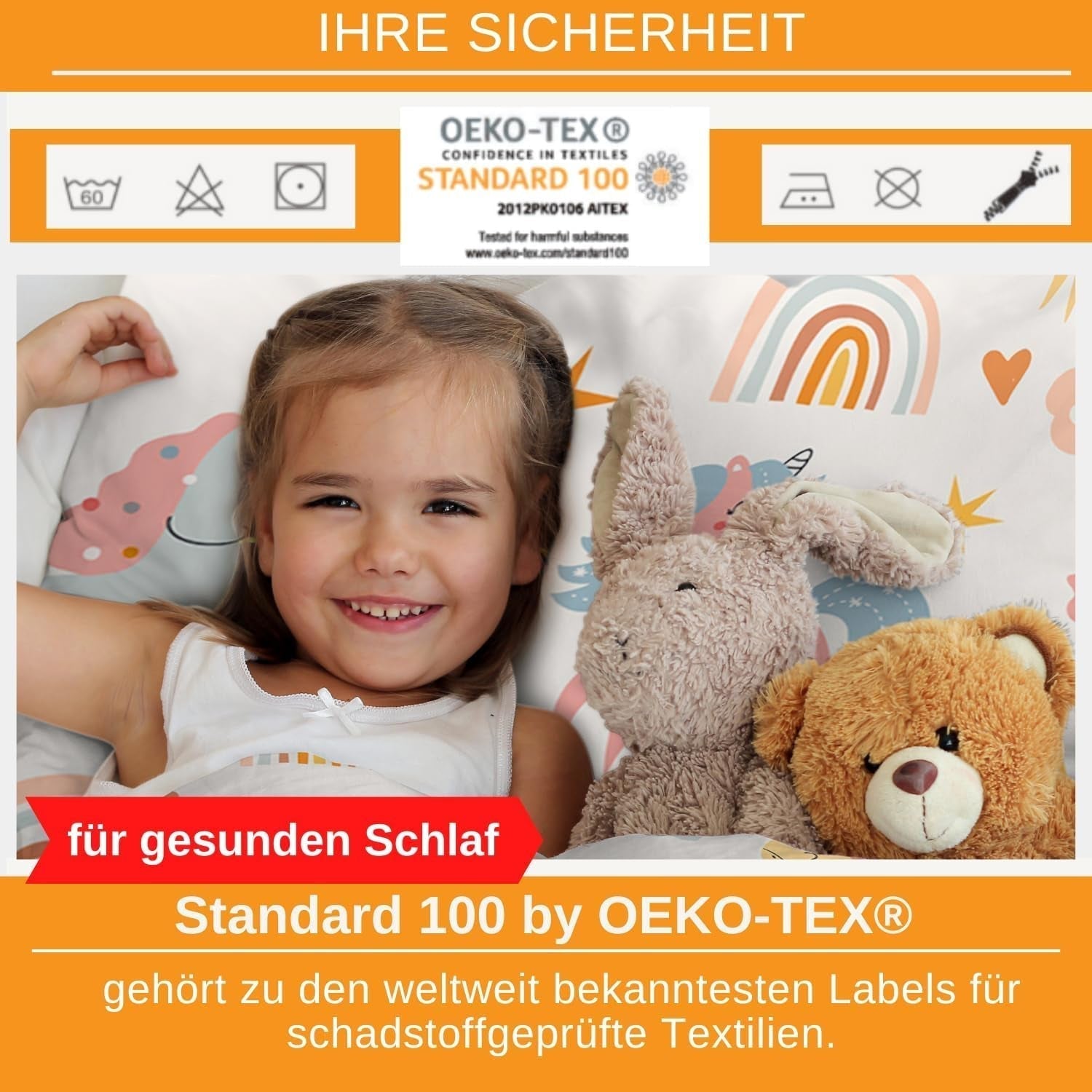 Aminata Kids Bettwäsche für Kinder, Baumwolle Bettwäsche - Kinder Naty Shop