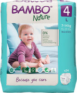 Bambo Nature Babywindeln, Größe 4 (7-14 kg) – 48 Stück. Premium-Windeln mit verbessertem Auslaufschutz | Ultimativer Komfort und Freiheit für aktive Kinder | Dermatologisch getestete Windeln