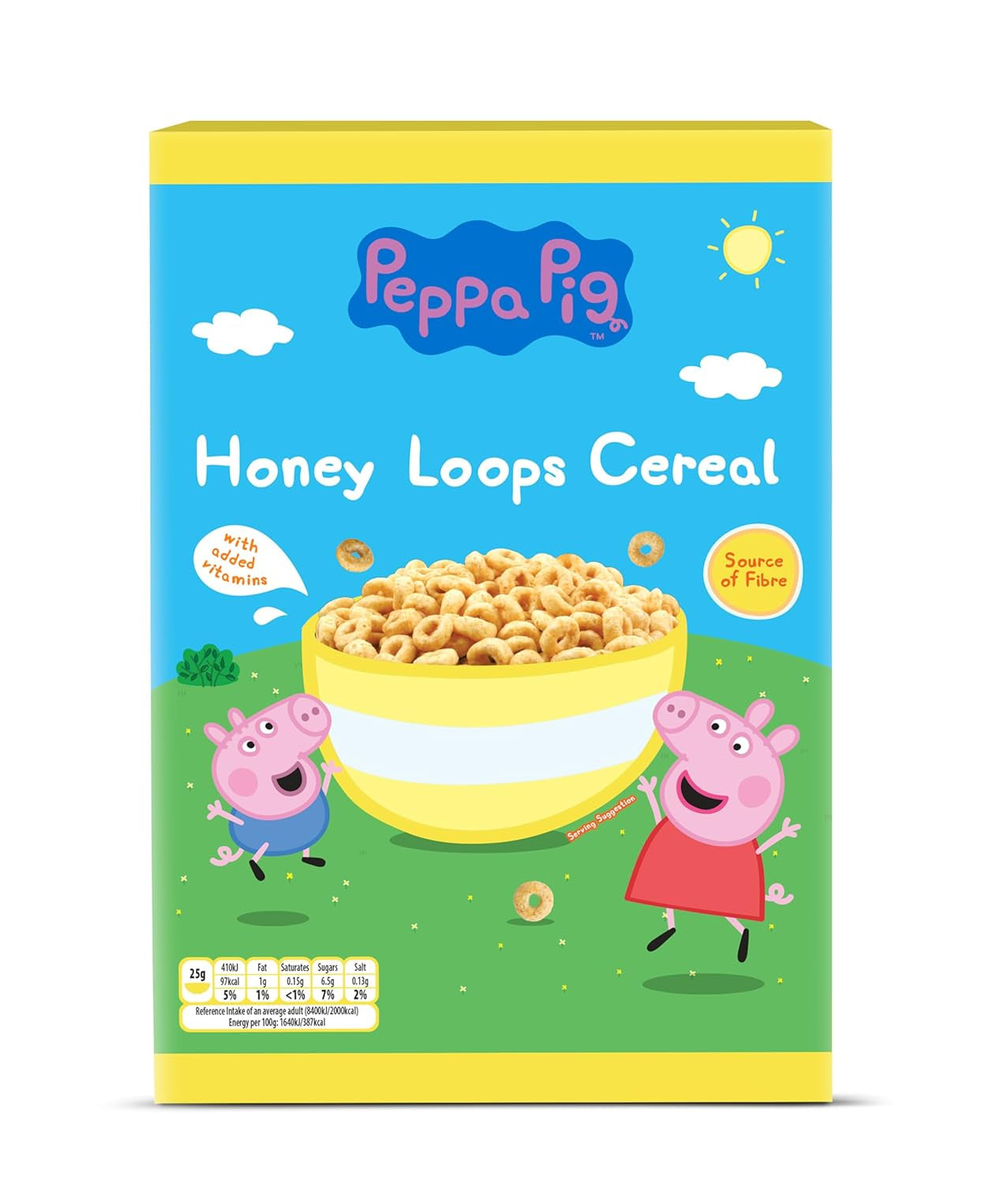 Hot Wheels Honey Loops Knuspriges Vollkorn-Frühstückscerealien mit zusätzlichen Vitaminen, 1 Packung (1 x 375 g)